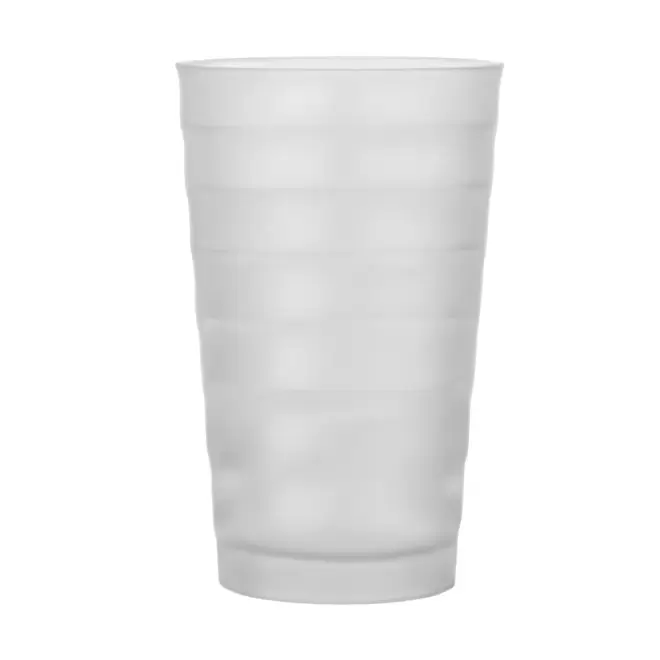 GOBELET 30 CL QUADRI PERSONNALISABLE 'CUP FACETTES' - transparent givré