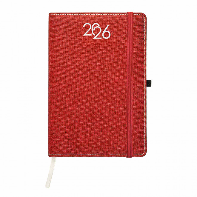 AGENDA SEMAINIER R-PET PERSONNALISABLE 'AGOSTO'  - rouge