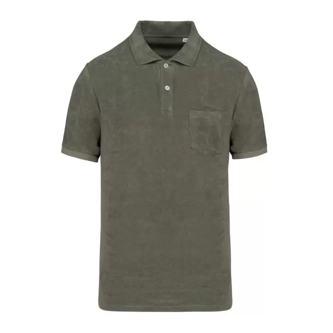 POLO EPONGE HOMME PERSONNALISABLE 'SPONGE SPIRIT' - kaki foncé