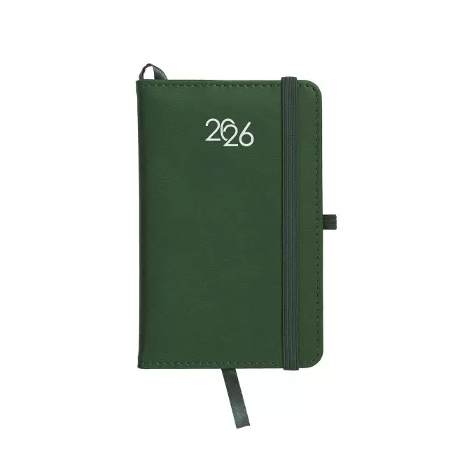 AGENDA SEMAINIER PERSONNALISABLE PU THERMOCOLLE 'LUGGI' - vert