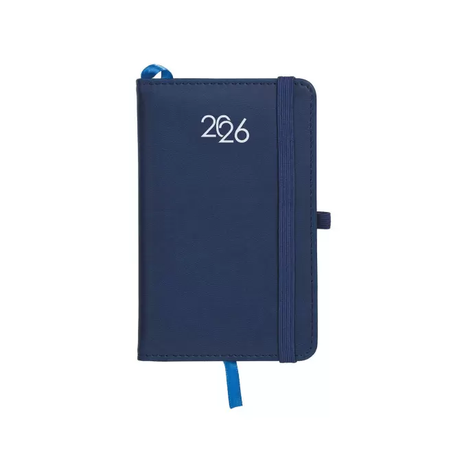 AGENDA SEMAINIER PERSONNALISABLE PU THERMOCOLLE 'LUGGI' - bleu marine