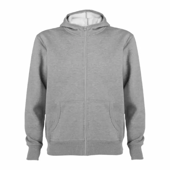 SWEAT-SHIRT ZIPPE MIXTE PERSONNALISABLE 'RAPHAEL' - gris chine