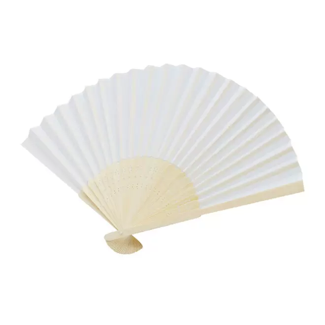 EVENTAIL BAMBOU PERSONNALISABLE 'FANNY BAMBOU' EXP.72H - blanc