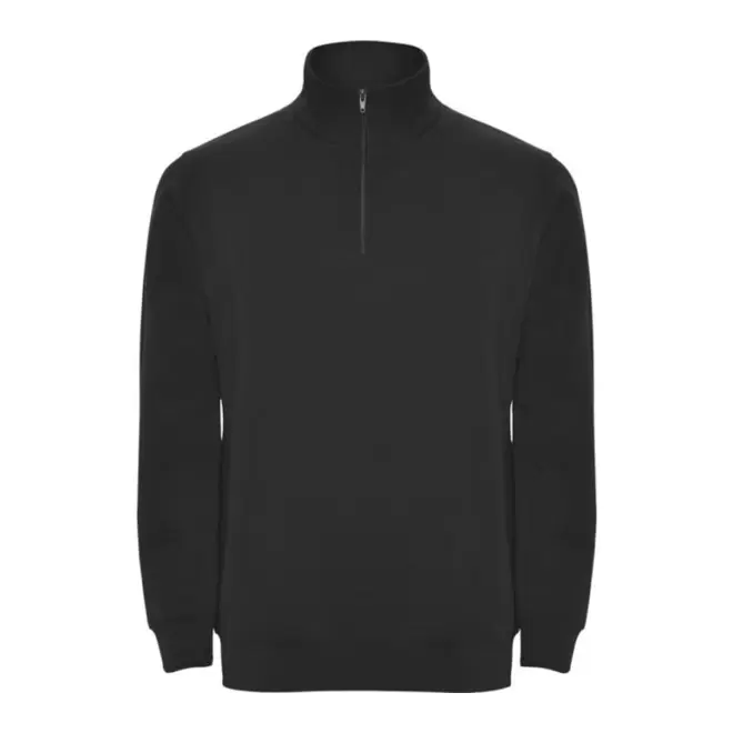 SWEAT-SHIRT MIXTE DEMI-ZIP PERSONNALISABLE 'RAPHAEL' - noir