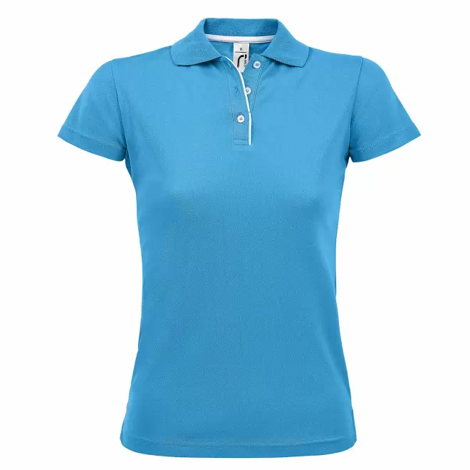 POLO PUBLICITAIRE RESPIRANT FEMME 'PERFORMER' 180 GR/M² - aqua
