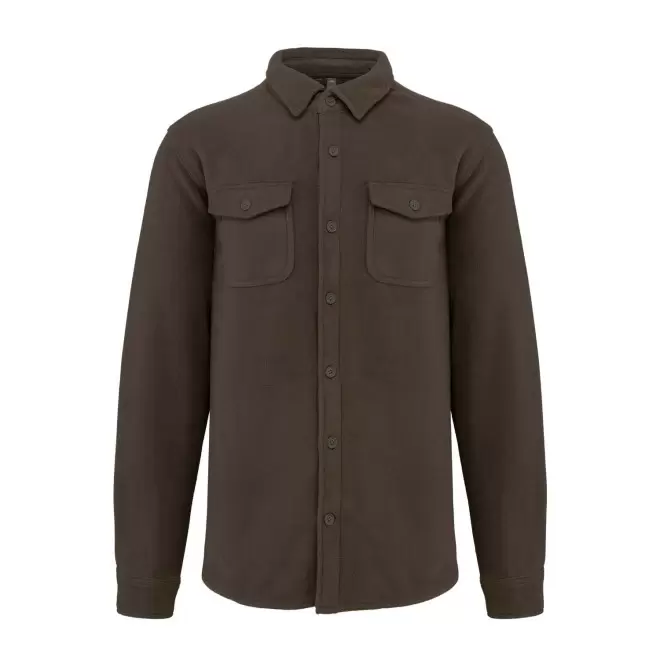 SURCHEMISE POLAIRE HOMME PERSONNALISABLE 'SHERPA TRAIL' - marron