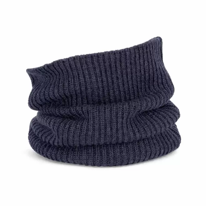 TOUR DE COU MERINOS PERSONNALISABLE 'ALPINE SPIRIT' - bleu marine