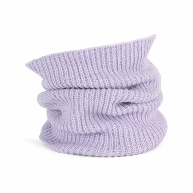TOUR DE COU MERINOS PERSONNALISABLE 'ALPINE SPIRIT' - lilas