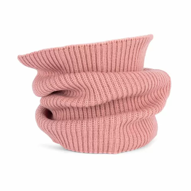 TOUR DE COU MERINOS PERSONNALISABLE 'ALPINE SPIRIT' - rose
