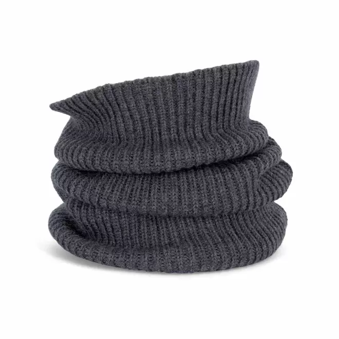 TOUR DE COU MERINOS PERSONNALISABLE 'ALPINE SPIRIT' - gris foncé