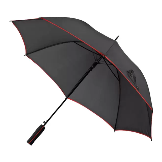 PARAPLUIE PUBLICITAIRE MANCHE DROIT AUTOMATIQUE 'TOOREEN' - rouge