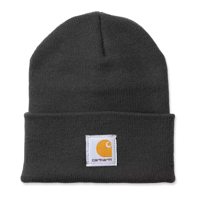 BONNET TRICOTE CARHARTT PERSONNALISABLE 'WATCH HAT' - noir