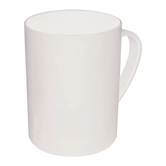 MUG PUBLICITAIRE EN POLYPROPYLENE 'CUP MUG 25' - transparent givré blanc