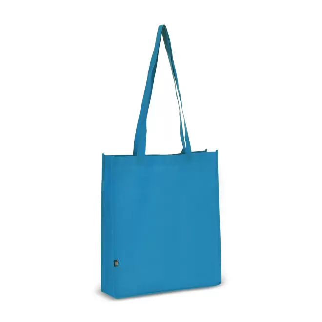 TOTE-BAG PUBLICITAIRE AVEC ANSES LONGUES 'LISBOA RPET' - bleu clair