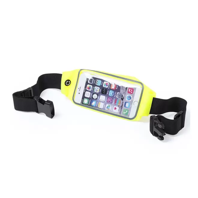 CEINTURE POUR TÉLÉPHONE PUBLICITAIRE 'TRIATHLON'  - jaune fluo