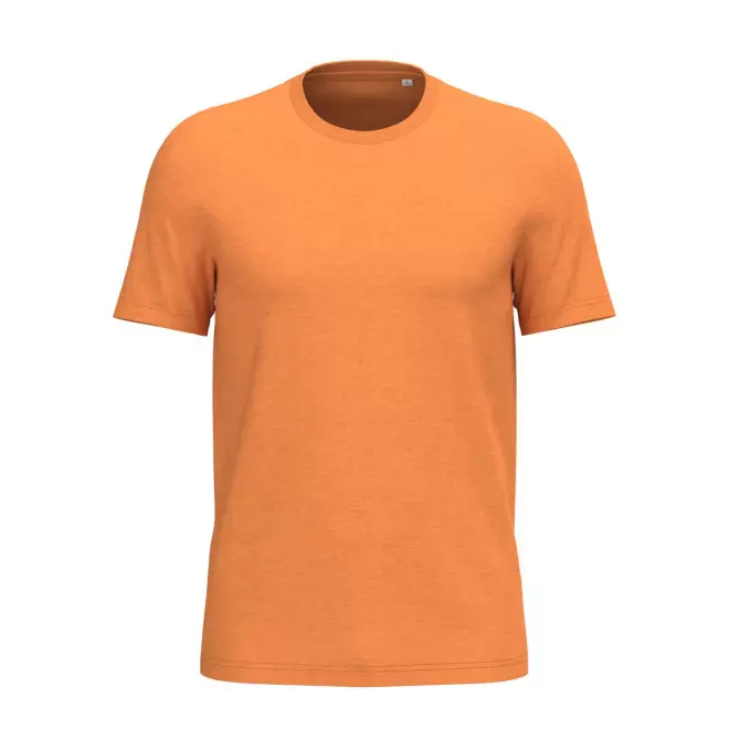 TEE-SHIRT MIXTE PERSONNALISABLE 180G 'LIGNAGE BLANC' - orange chiné