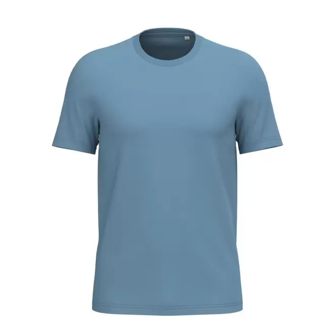 TEE-SHIRT MIXTE PERSONNALISABLE 180G 'LIGNAGE BLANC' - bleu glacier