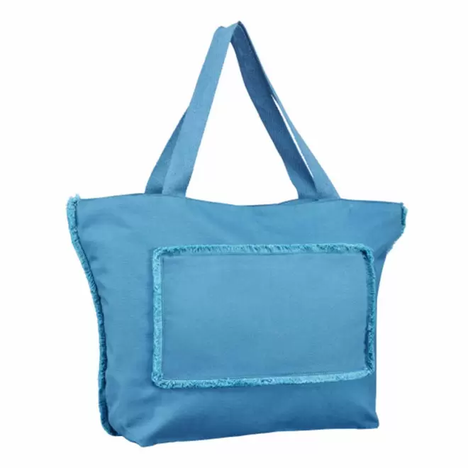 SAC CABAS COTON PERSONNALISABLE 320 GR/M2 'SESTEO' - bleu