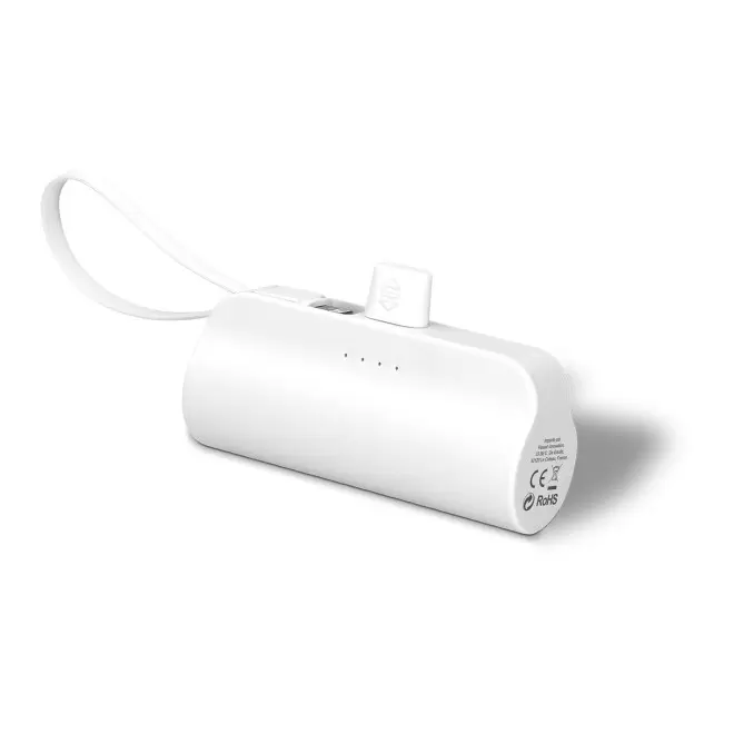 POWERBANK PERSONNALISABLE COMPACT 5000 MAH 'GUMA' - blanc