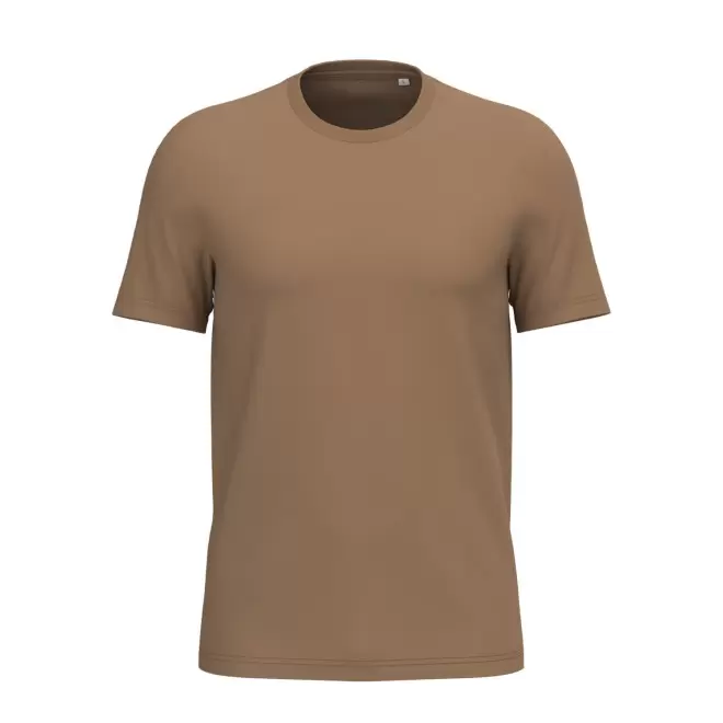 TEE-SHIRT MIXTE PERSONNALISABLE 180G 'LIGNAGE BLANC' - caramel