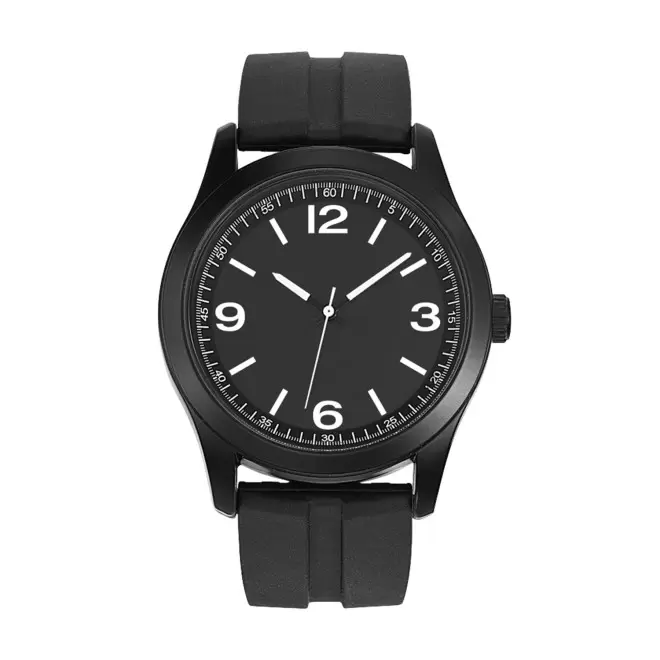 MONTRE SILICONE HOMME PERSONNALISABLE 'FLORIAN' - noir