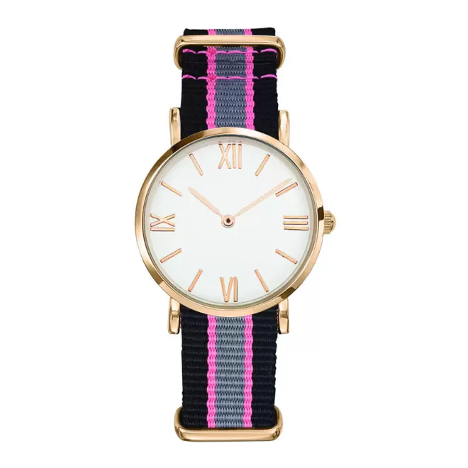 MONTRE FEMME PERSONNALISABLE 'AXELLE' - doré/rose/gris