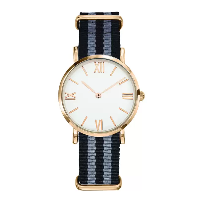 MONTRE FEMME PERSONNALISABLE 'AXELLE' - doré/noir/gris