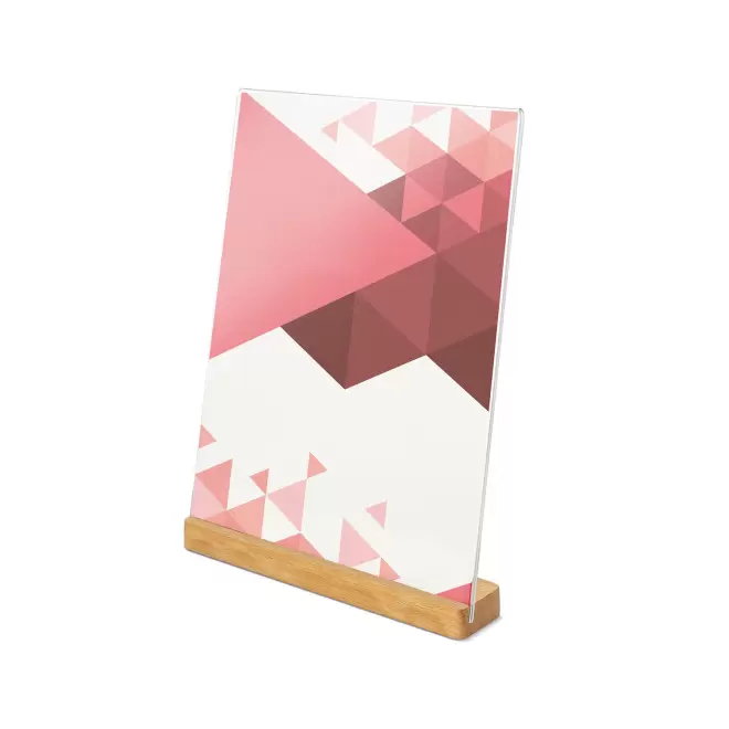 PORTE AFFICHE BOIS PERSONNALISABLE 'OUKA' A5 - A5