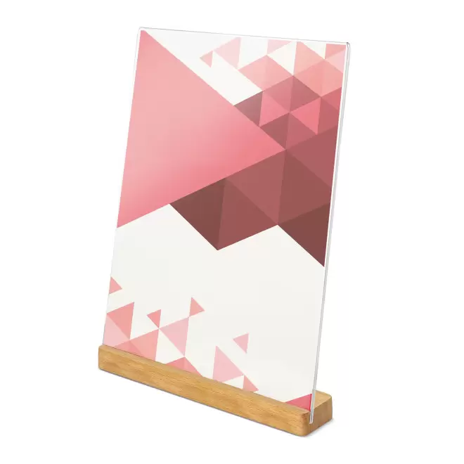 PORTE AFFICHE BOIS PERSONNALISABLE 'OUKA' A5 - A4