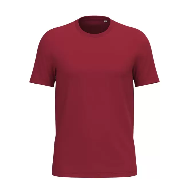 TEE-SHIRT MIXTE PERSONNALISABLE 180G 'LIGNAGE BLANC' - rouge rubis