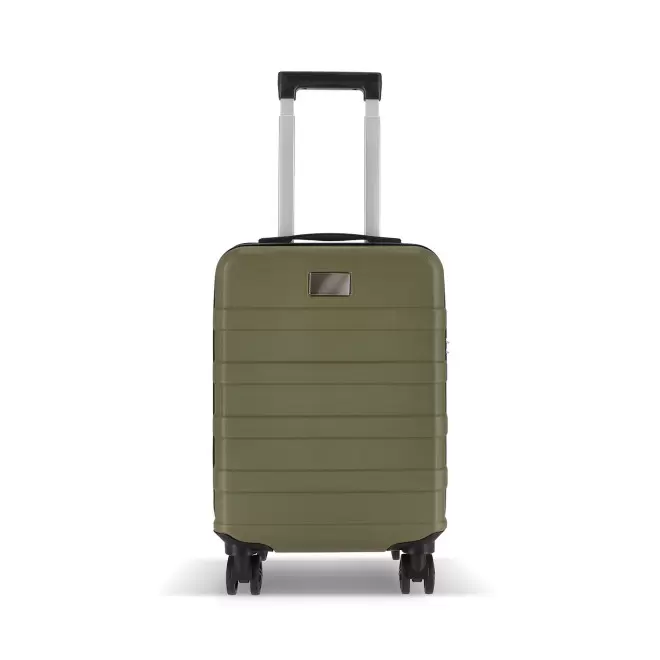 VALISE PERSONNALISABLE TROLLEY CABINE 18 POUCES 'ZOLAX' - vert olive