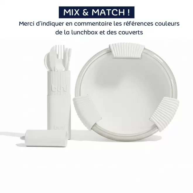 COFFRET PERSONNALISABLE MIF LUNCH BOX ET COUVERTS 'BINI' - Mix and Match
