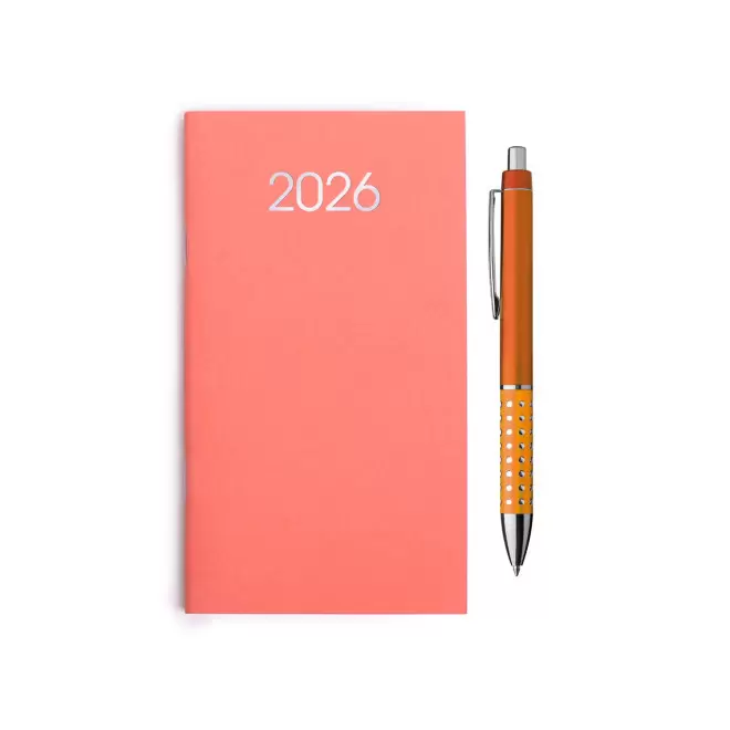 SET PUBLICITAIRE AGENDA POCHE ET STYLO 'OFFIXE PLUS' - orange