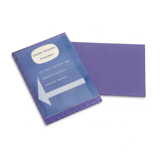 PORTE CONSTAT AMIABLE PERSONNALISE 'DRIVE SAFE' - lilas