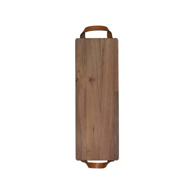 PLANCHE EN NOYER AVEC POIGNEES PERSONNALISABLE 'WALNUT' - bois - 48 x 19 cm