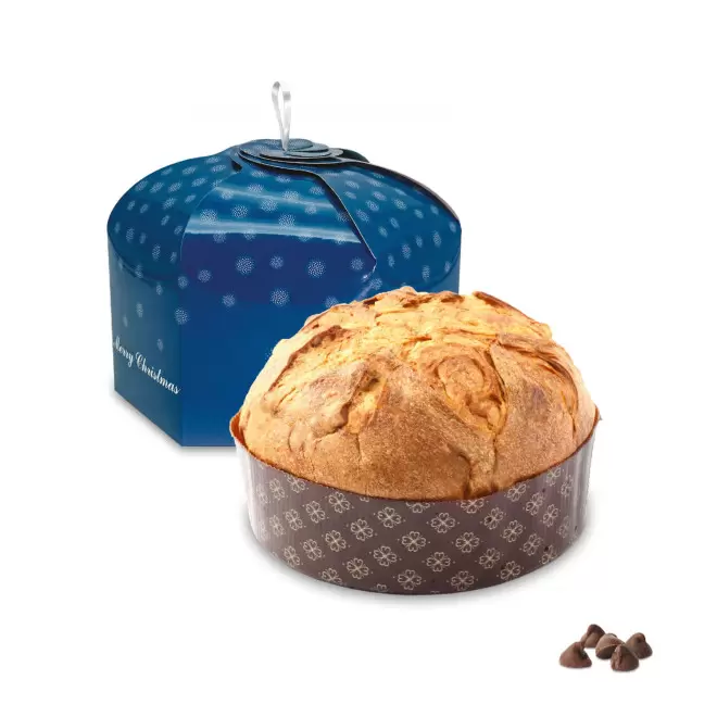 PANETTONE 500 G PERSONNALISABLE 'BRIE ROND' - chocolat