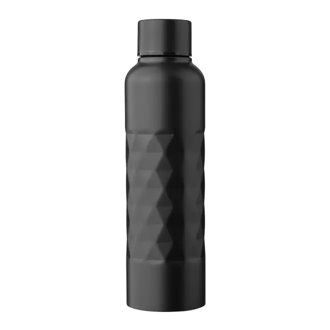 BOUTEILLE EN ACIER RECYCLE 800ML PERSONNALISABLE 'LINTA' - noir