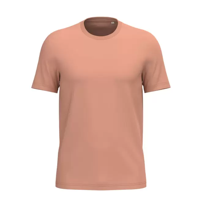 TEE-SHIRT MIXTE PERSONNALISABLE 180G 'LIGNAGE BLANC' - pêche