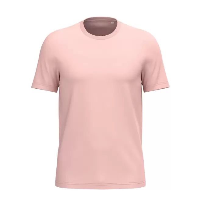 TEE-SHIRT MIXTE PERSONNALISABLE 180G 'LIGNAGE BLANC' - rose pâle