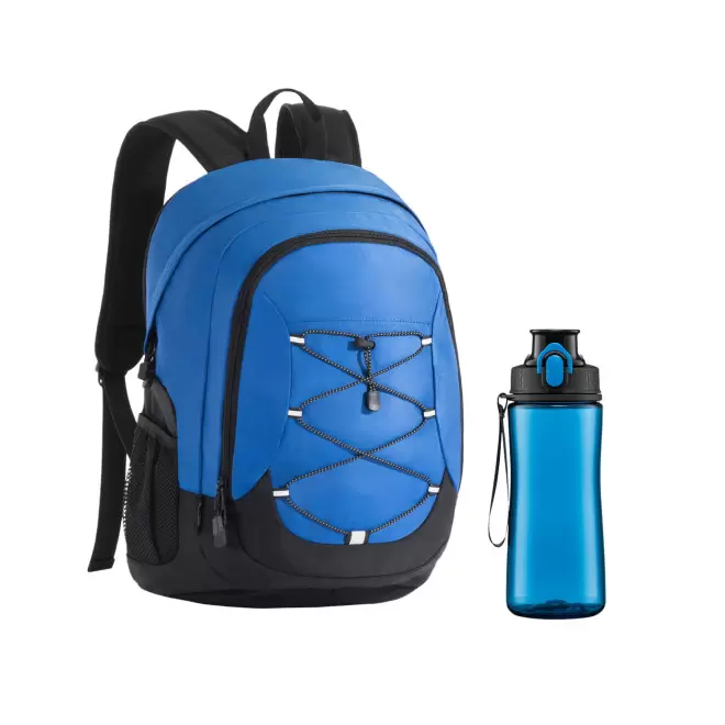 PACK SAC SPORT ET BOUTEILLE TRITAN PERSONNALISABLE 'DICNO' - bleu