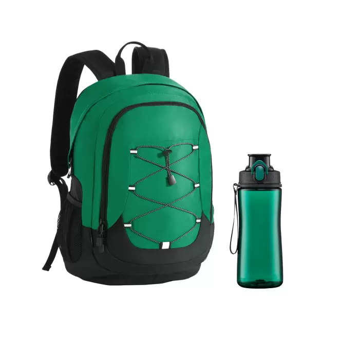 PACK SAC SPORT ET BOUTEILLE TRITAN PERSONNALISABLE 'DICNO' - vert