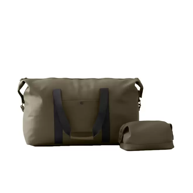 PACK PERSONNALISE SAC DE VOYAGE ET TROUSSE DE TOILETTE 'GOZI' - vert