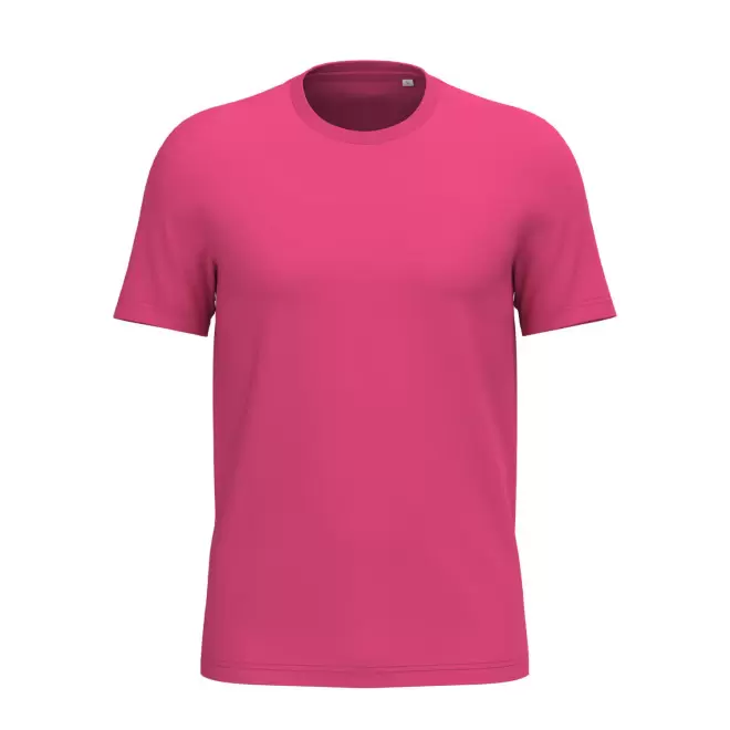 TEE-SHIRT MIXTE PERSONNALISABLE 180G 'LIGNAGE BLANC' - rose bonbon