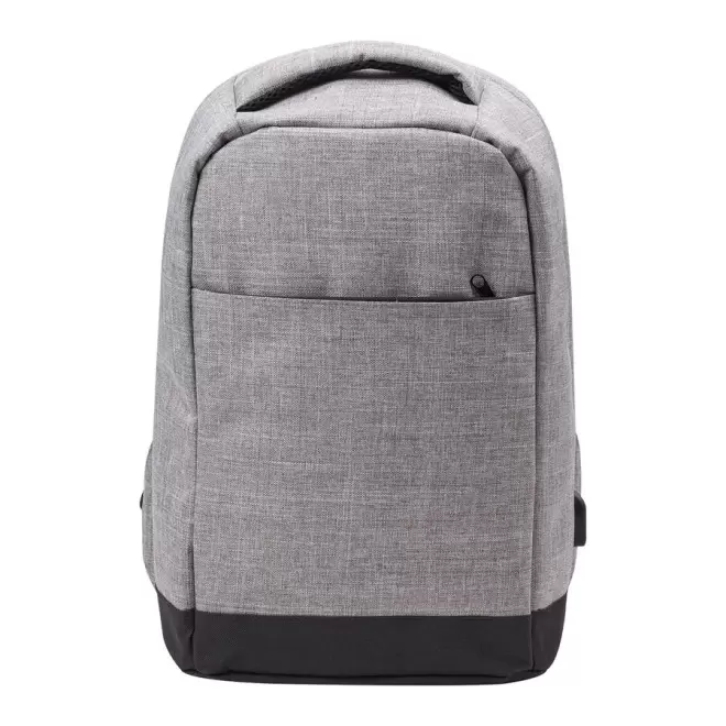 SAC À DOS ANTIVOL POUR ORDINATEUR 'YUCCA' PERSONNALISABLE - gris