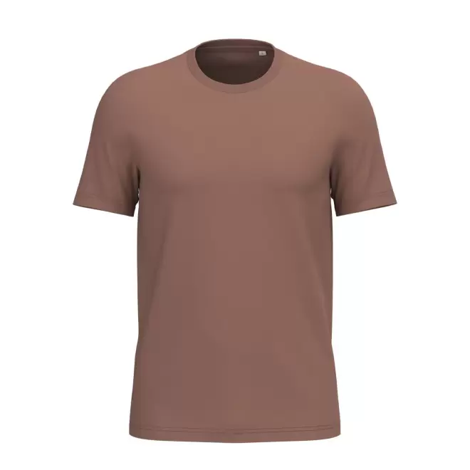 TEE-SHIRT MIXTE PERSONNALISABLE 180G 'LIGNAGE BLANC' - terracotta