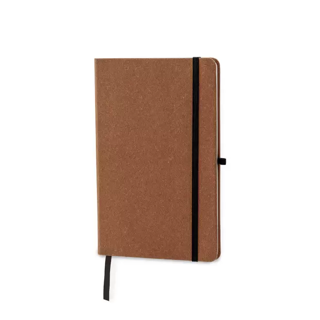 CARNET CUIR RECYCLE PERSONNALISABLE 'VIREO RIGIDE PLUS' - marron clair