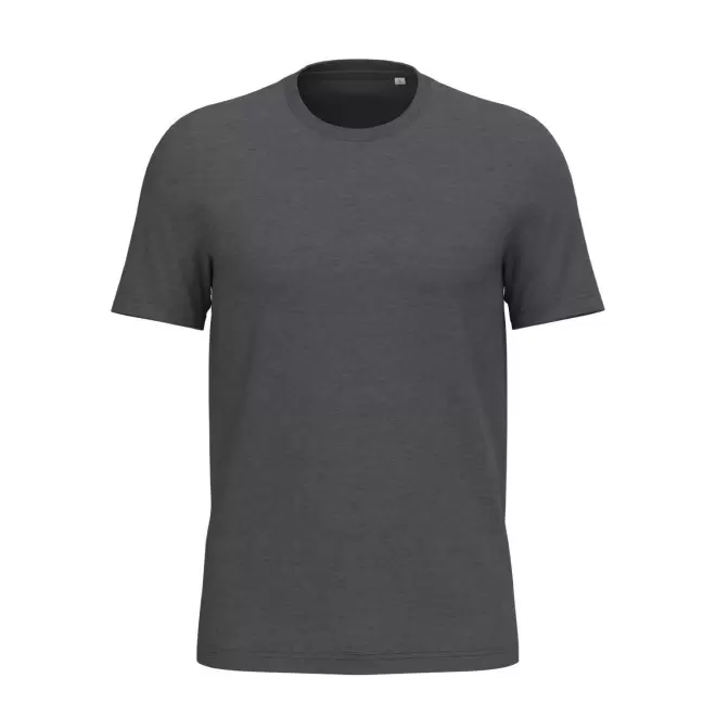 TEE-SHIRT MIXTE PERSONNALISABLE 180G 'LIGNAGE BLANC' - anthracite chiné