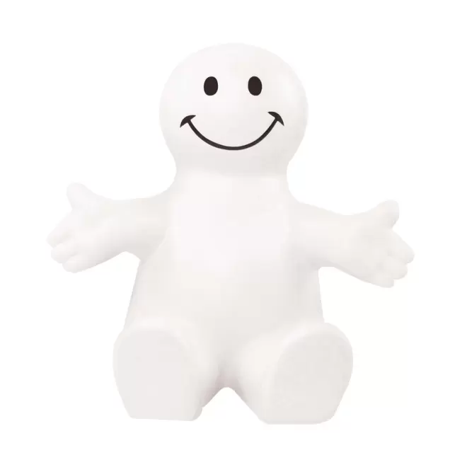 SUPPORT TELEPHONE PUBLICITAIRE ANTI-STRESS 'BAUDRY HUG' - blanc