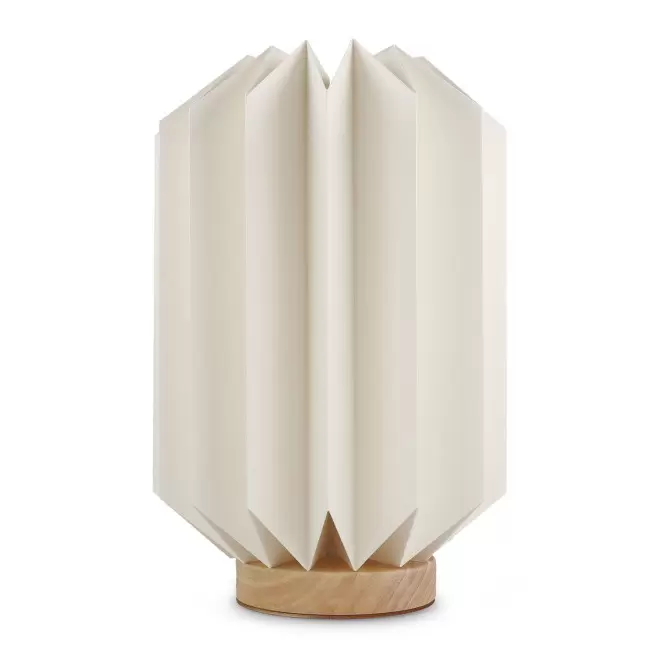 LAMPE LED PERSONNALISABLE EN PAPIER PLIABLE 'AURA' - beige