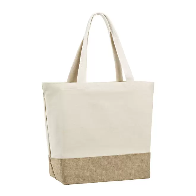 SAC SHOPPING COTON ET JUTE PERSONNALISABLE 'OCONTO' - naturel